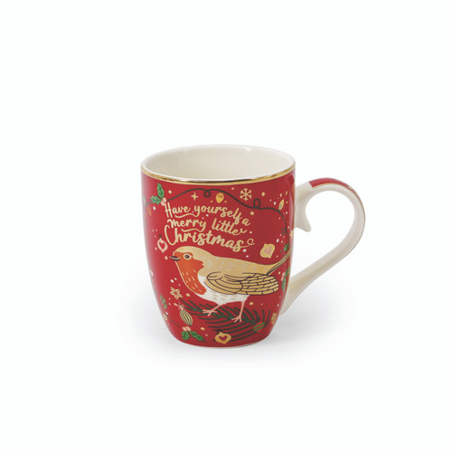 Christmas Robin S/4 Mugs Christmas Robin S/4 Mugs