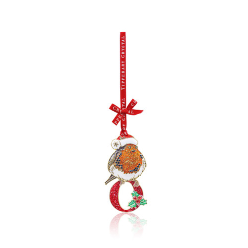 Alphabet Robin Christmas Decoration - O