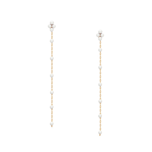 TC PEARL CLUSTER DROP EARRINGS GOLD - NEW 2024