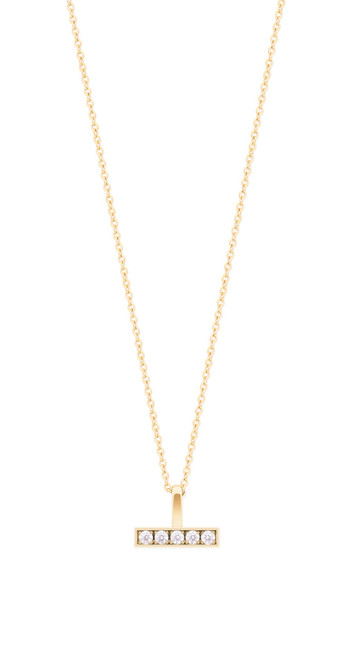 CZ SET BAR PENDANT GOLD  - NEW 2024