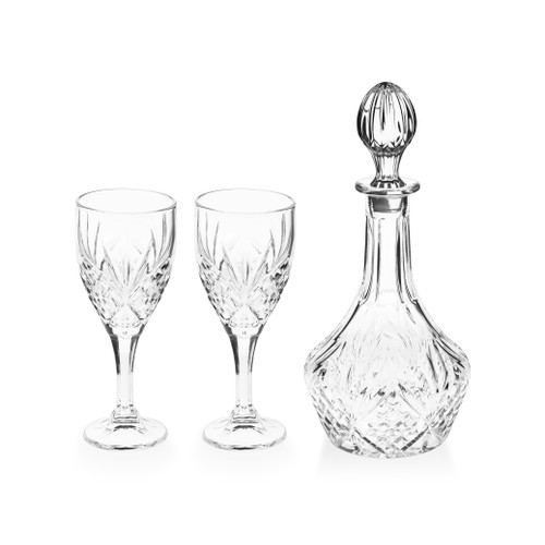 Belvedere Wine Decanter & 2 Wine Glasses Belvedere Wine Decanter & 2 Wine Glasses