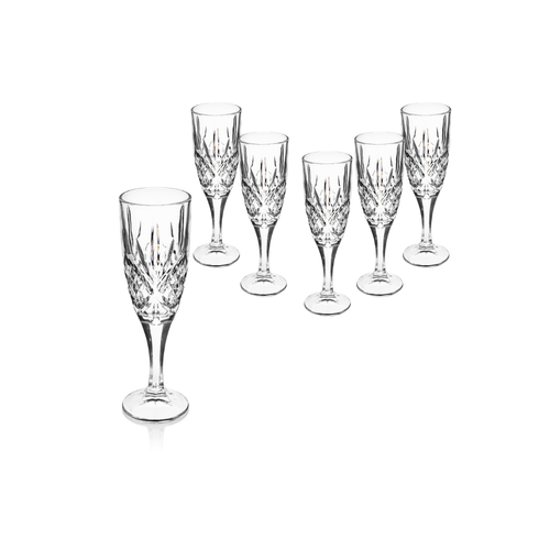 BELVEDERE SET SIX CHAMPAGNE FLUTE