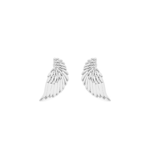 Angel Wing Stud Earrings Silver Angel Wing Stud Earrings Silver