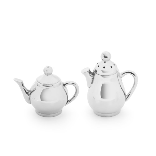 Silver Tea & Coffee Pot Salt & Pepper Shaker - NEW 2025 Silver Tea & Coffee Pot Salt & Pepper Shaker - NEW 2025
