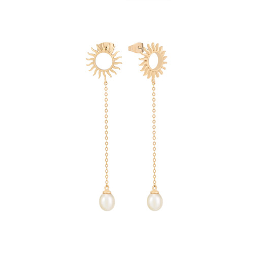 Soleil Sun & Pearl Earrings Gold - New 2025 Soleil Sun & Pearl Earrings Gold - New 2025