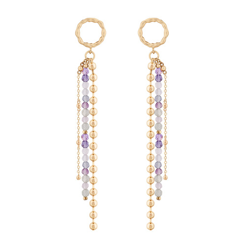 TC Bead - Violet Drop Earrings TC Bead - Violet Drop Earrings