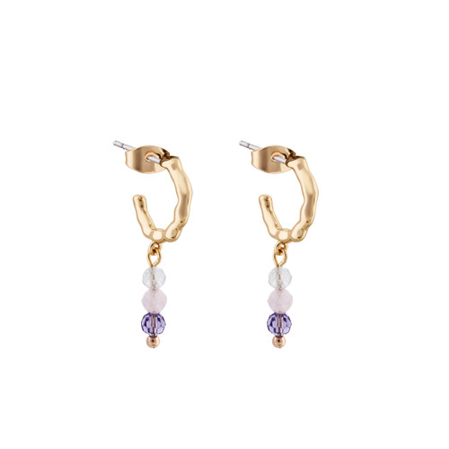 TC Bead - Mini Hoop Earrings Violet TC Bead - Mini Hoop Earrings Violet