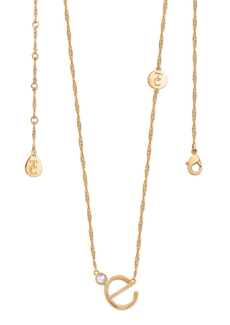 TC Letter "E" Pendant - Gold