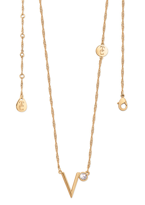 TC Letter "V" Pendant - Gold