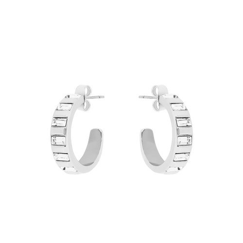 Tc Hoop Earrings Art Deco Silver Tc Hoop Earrings Art Deco Silver