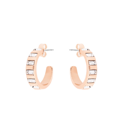 Tc Hoop Earrings Art Deco Rose Gold Tc Hoop Earrings Art Deco Rose Gold