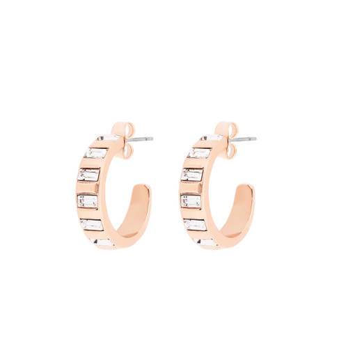 Tc Hoop Earrings Art Deco Rose Gold Tc Hoop Earrings Art Deco Rose Gold