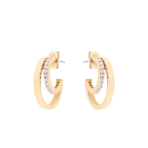 Tc Double C Earrings Gold Tc Double C Earrings Gold