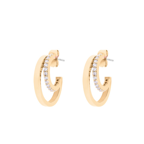 Tc Double C Earrings Gold Tc Double C Earrings Gold