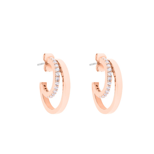 Tc Double C Earrings Rose Gold Tc Double C Earrings Rose Gold