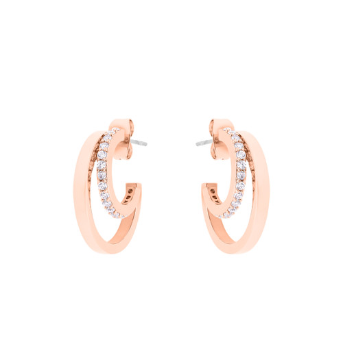 Tc Double C Earrings Rose Gold Tc Double C Earrings Rose Gold