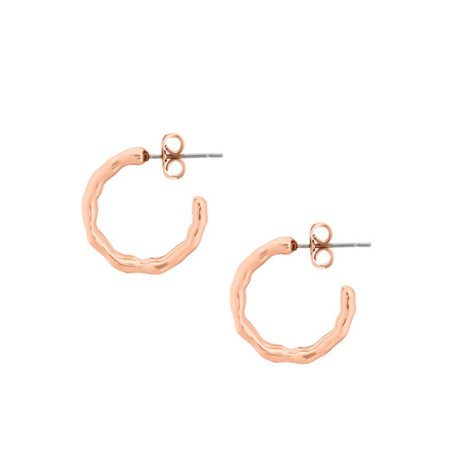 Tc Small Hoop Bamboo Earrings Rose Gold Tc Small Hoop Bamboo Earrings Rose Gold