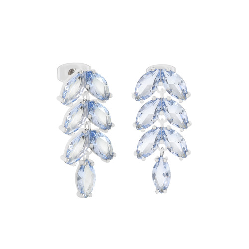 Maureen O'Hara Leaf Earring Blue Sapph. Silv.