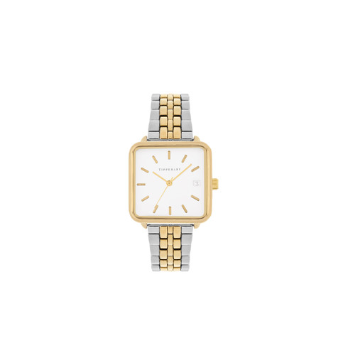 Tc Square Face Silver & Gold Watch