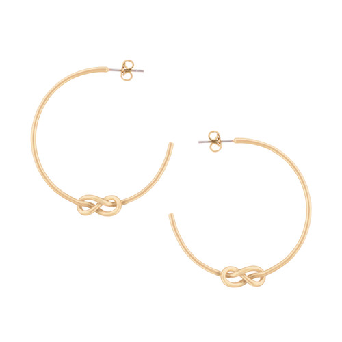 TC Love Knot - Hoop Earrings Gold