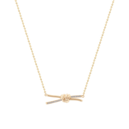 TC Love Knot - CZ Inset Pendant Gold