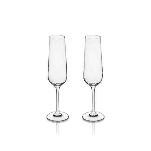 Personalised Eternity S/2 Champagne Glasses
