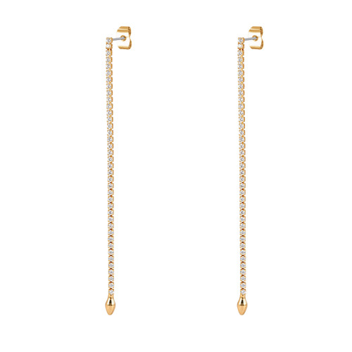 Tc Snake Drop Earrings Gold