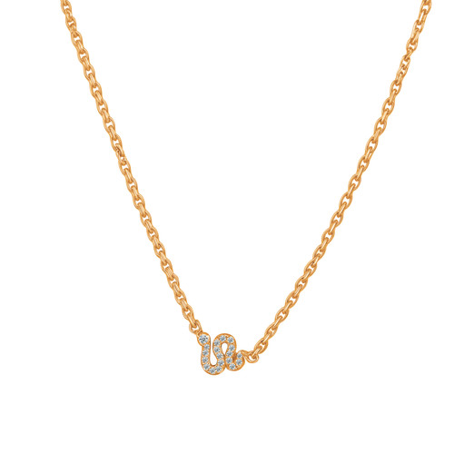 TC Snake Necklace Pave Set Snake Gold
