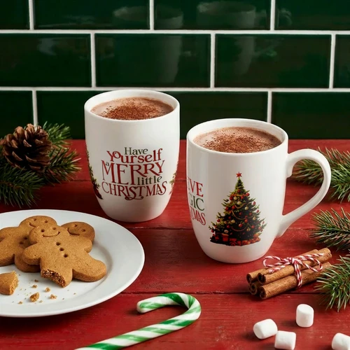 NEW Driving Home For Christmas S/6 Mug Hatbox