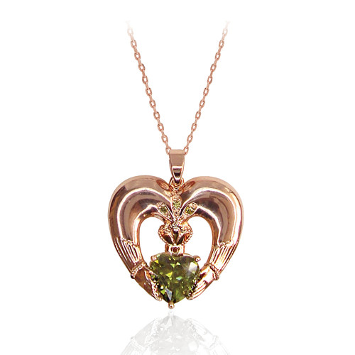Maureen O'Hara Rose Gold Claddagh Pendant Maureen O'Hara Rose Gold Claddagh Pendant