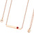 January - Rose Gold Bar Birthstone Pendant - Garnet Crystal