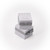 Silver Stud Earrings Clear Stone 6mm