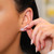 Silver Stud Earrings Clear Stone 6mm
