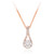 Rose Gold Pendant With Round CZ In Hammock