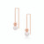 Rose Gold Pearl & Bead Earrings