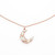 HALF MOON PENDANT OPAL CZ - ROSE GOLD
