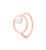 Romi Rose Gold Pearl Circle Ring