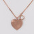 Personalised Rose Gold Heart Pendant 18mm