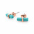 Turquoise Bar Earrings Rose Gold Back - New 2022