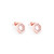 BEE ROSE GOLD HEXAGONAL STUD EARRINGS