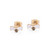 BEE YELLOW GOLD BALL STUD EARRINGS