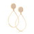 ROMI GOLD PAVE DISC DROP EARRINGS