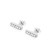 T-BAR STUD EARRINGS SILVER SET WITH PEARLS - NEW AUTUMN 2023