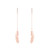 FEATHER & CHAIN LONG EARRINGS RG - NEW AUTUMN 2023