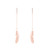 FEATHER & CHAIN LONG EARRINGS RG - NEW AUTUMN 2023