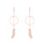 FEATHER & CIRCLE LONG EARRINGS RG