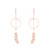 FEATHER & CIRCLE LONG EARRINGS RG - NEW AUTUMN 2023