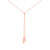 LONG FEATHER RG PENDANT INSET WITH CLEAR CZ - NEW AUTUMN 2023