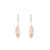 RG FEATHER DROP EARRINGS INSET WITH CLEAR CZ - NEW AUTUMN 2023