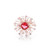 TIPPERARY RUBY WITH PEARL & CZ BURST BROOCH - NEW 2024